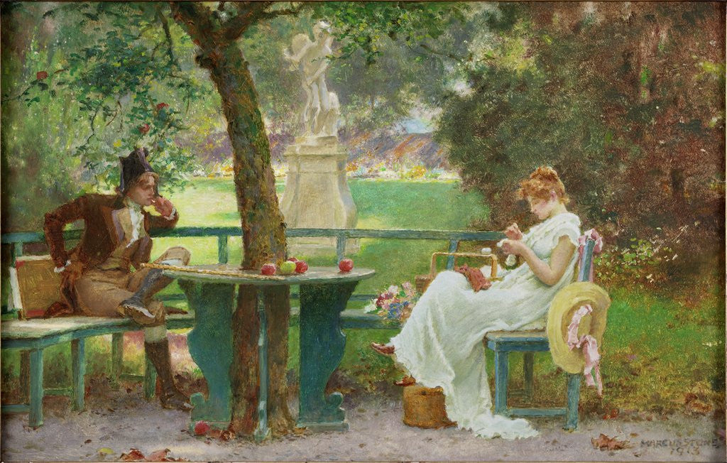 Detail of In Love by Marcus C. Stone