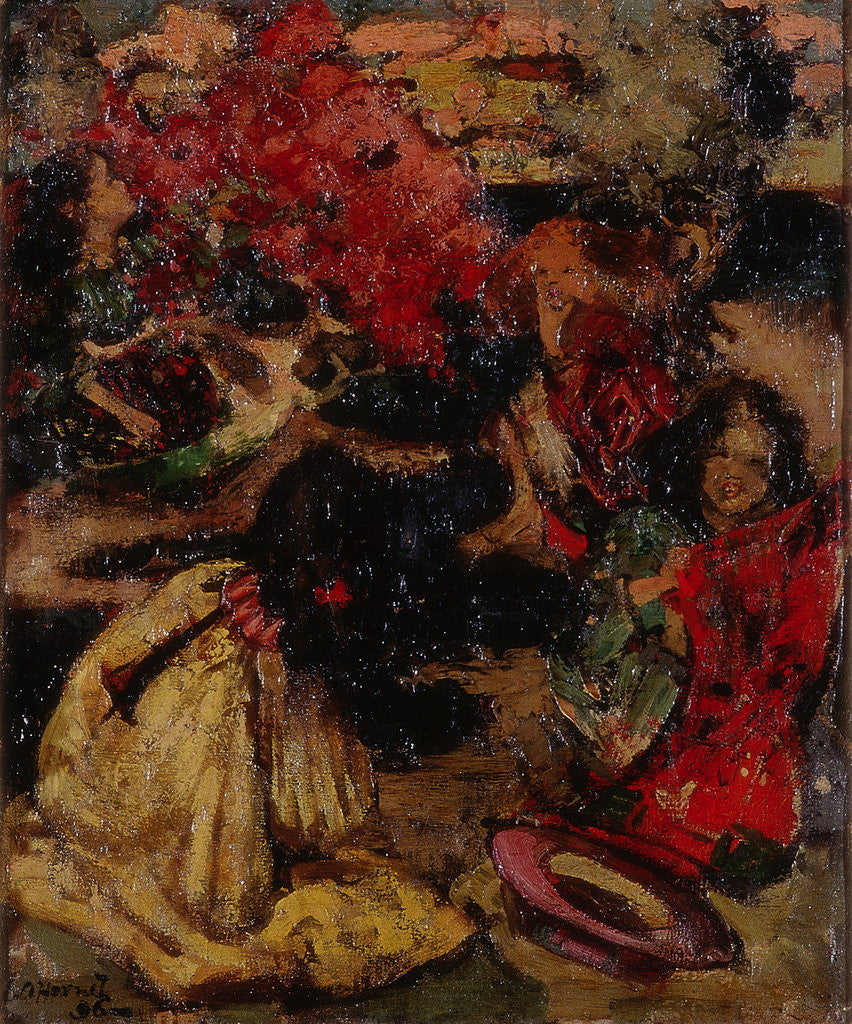 Detail of Leisure Moments by Ernest Atkinson Hornel