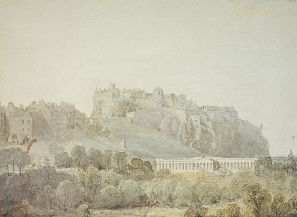 Detail of Edinburgh Castle and the Proposed National Gallery of Scotland by William Henry Playfair