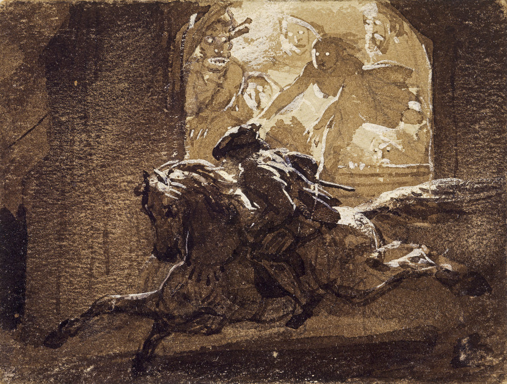 Detail of Illustration to 'Tam O'Shanter' by Robert Burns. Study for an Engraving by John Faed