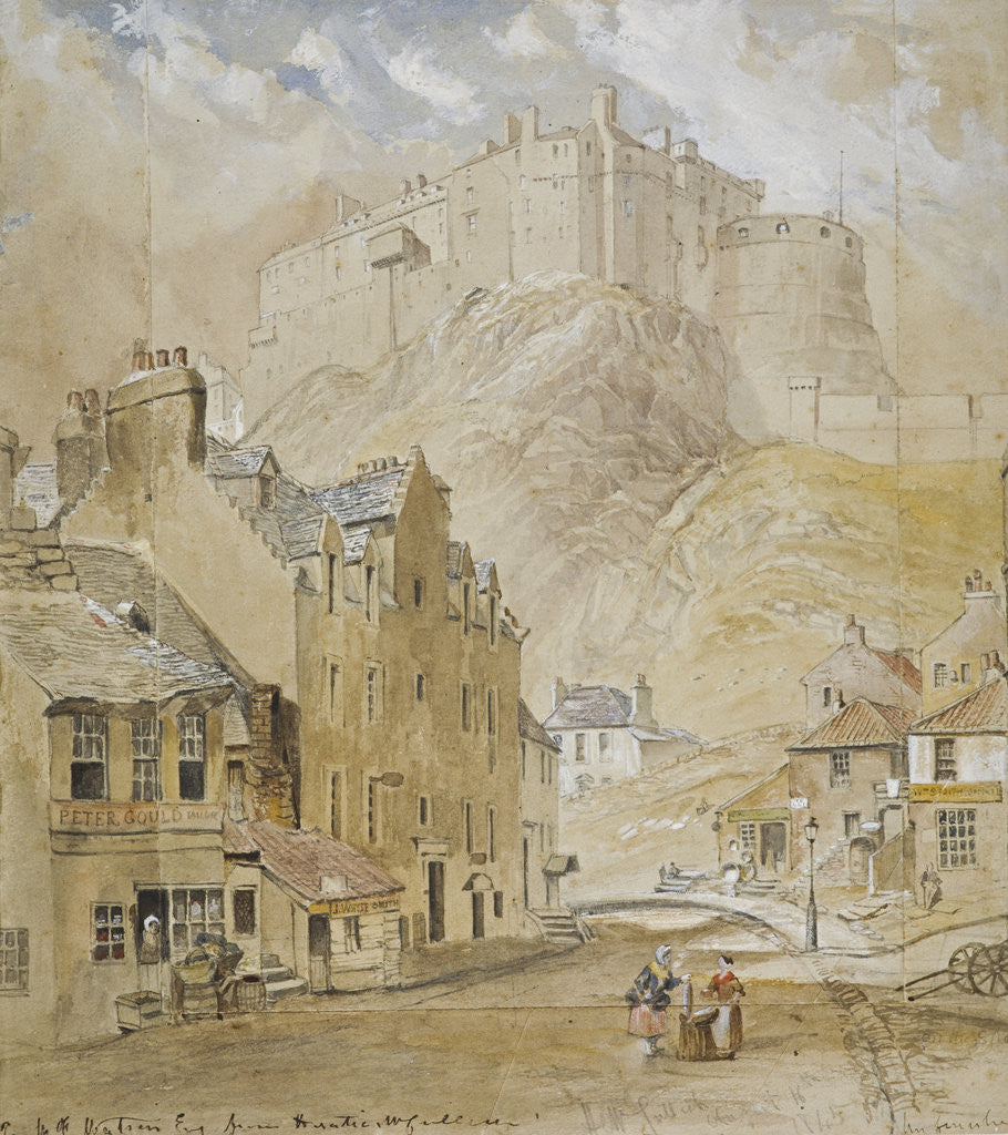 Detail of Edinburgh Castle from the Foot of the Vennel by Horatio McCulloch