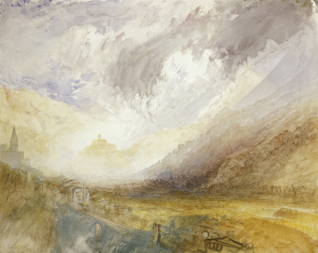 Detail of Sion, Capital of the Canton Valais by Joseph Mallord William Turner