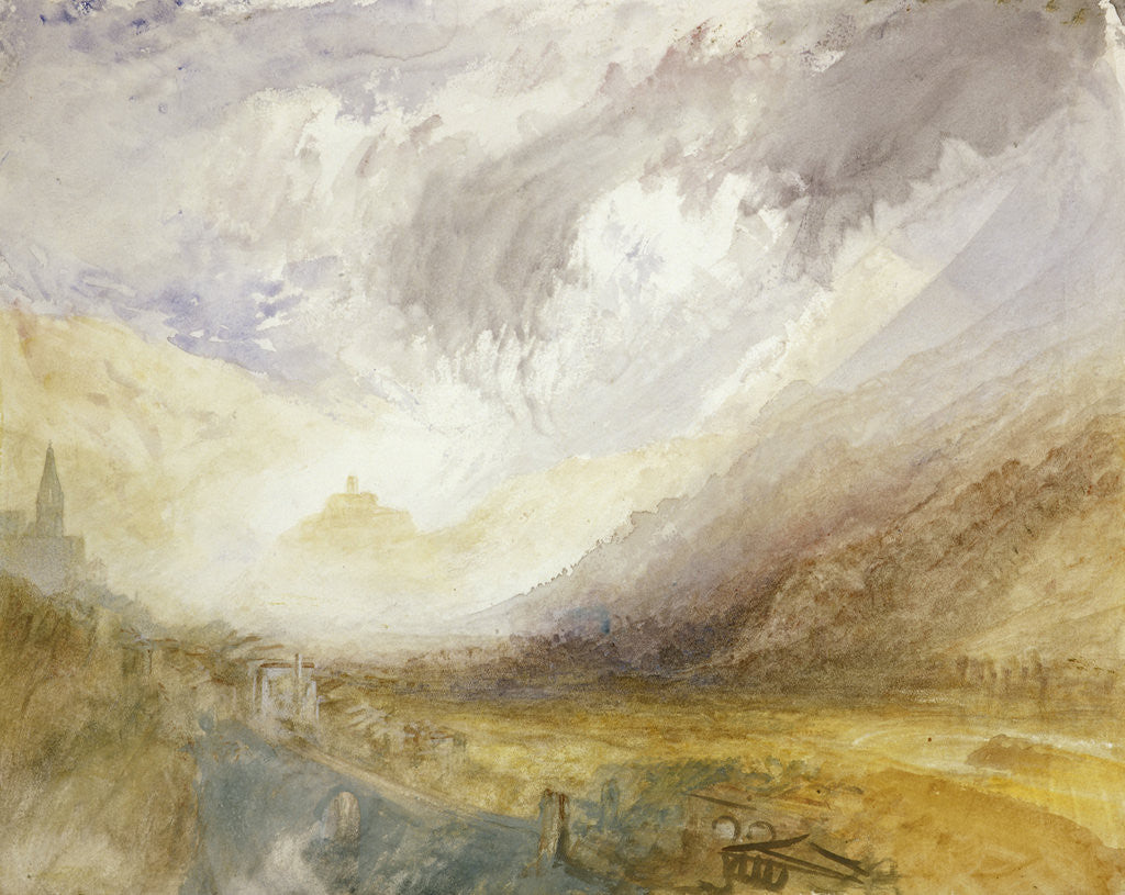 Detail of Sion, Capital of the Canton Valais by Joseph Mallord William Turner