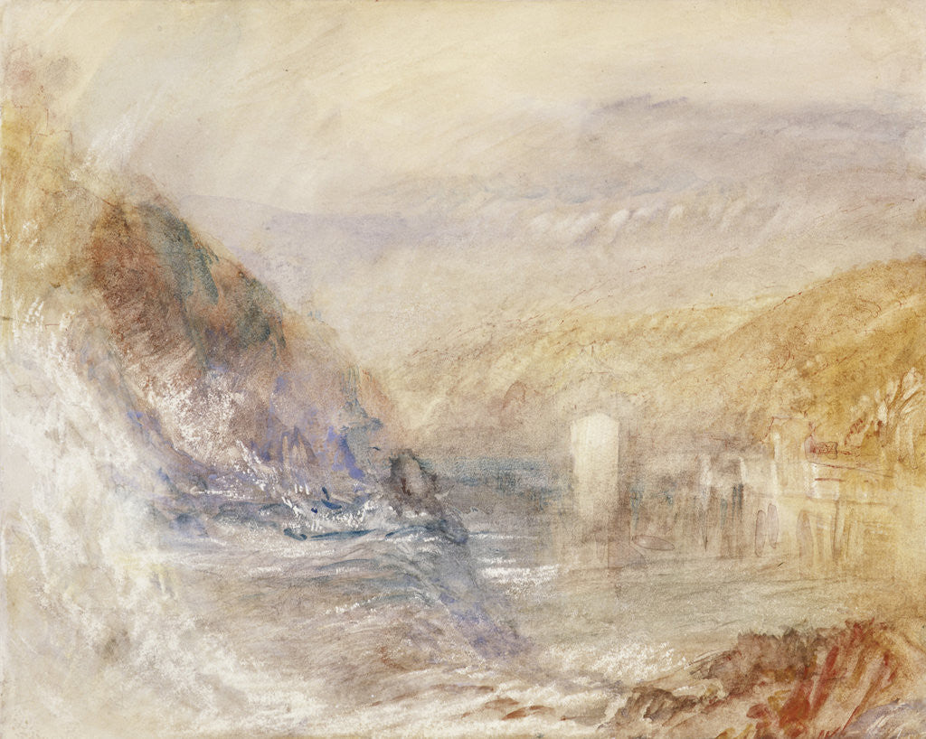 Detail of Falls of the Rhine at Schaffhausen, Side View by Joseph Mallord William Turner