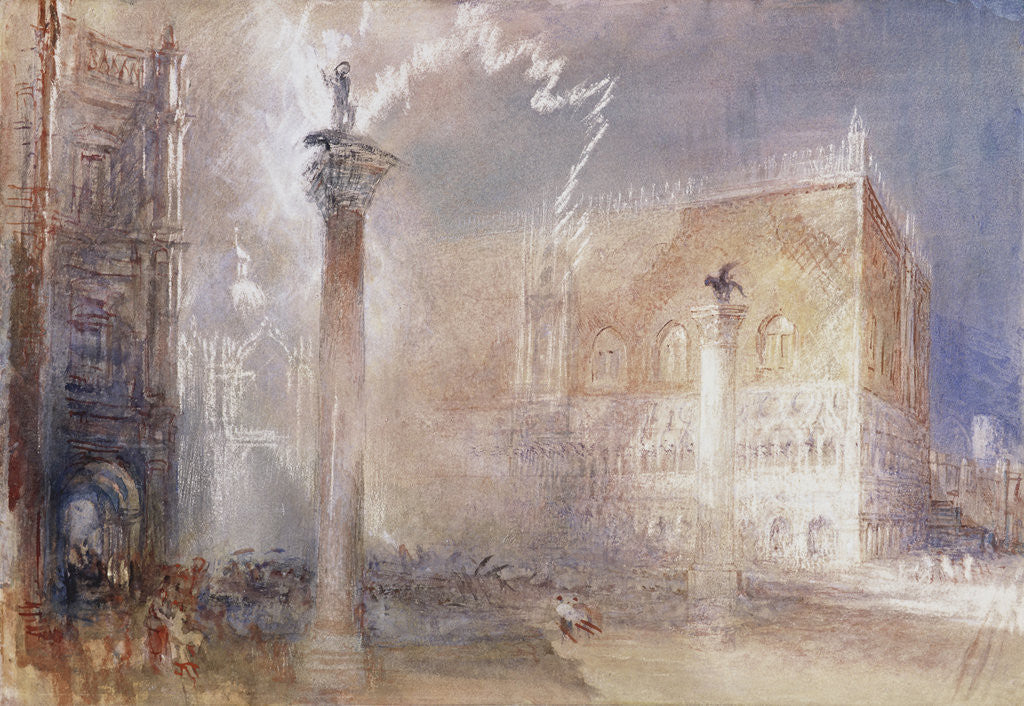 Detail of The Piazzetta, Venice by Joseph Mallord William Turner