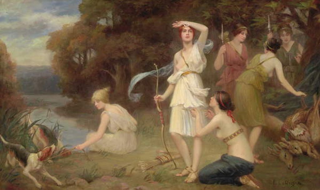 Detail of Diana and her Hunting Maidens by Fernand Le Quesne