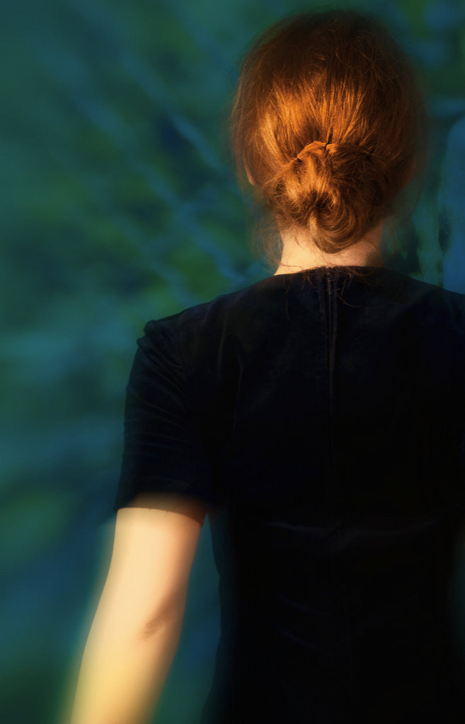 Detail of Woman in black blouse by Ricardo Demurez