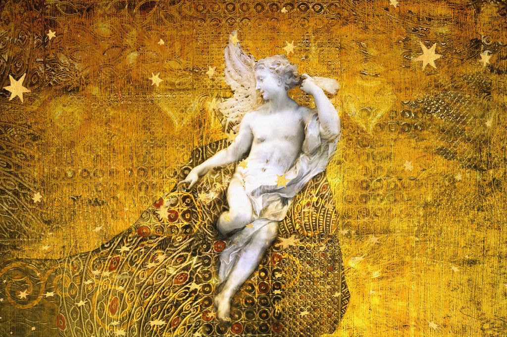 Detail of Golden Angel and Stars by Dee Smart