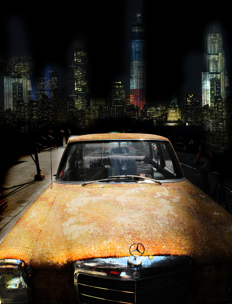 Detail of Car & city night by Gary Waters