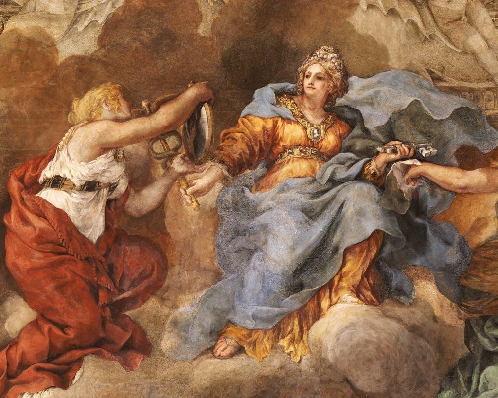 Detail of Detail Showing Prudence and Dignity from the Allegory of Divine Providence by Pietro da Cortona