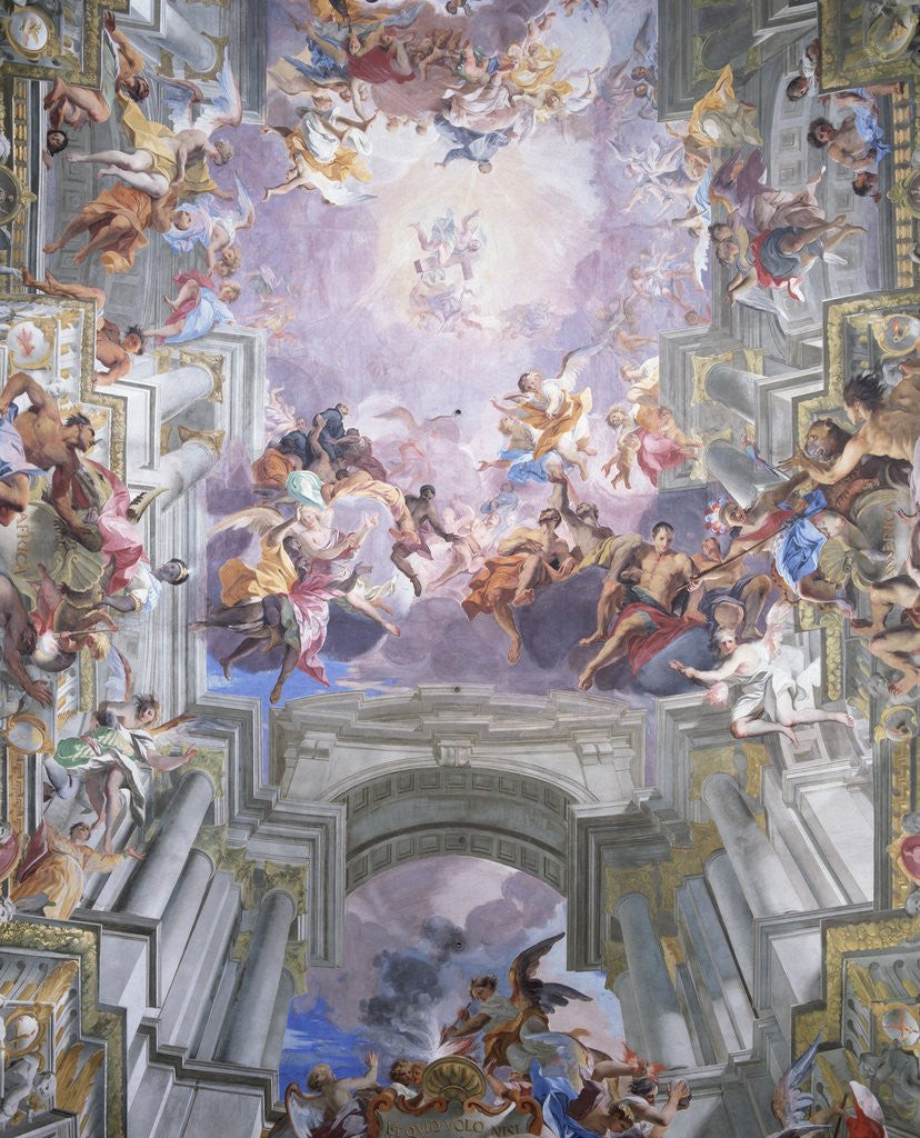 Detail of Detail of Heaven and Angels from The Glorification of Saint Ignatius by Andrea Pozzo