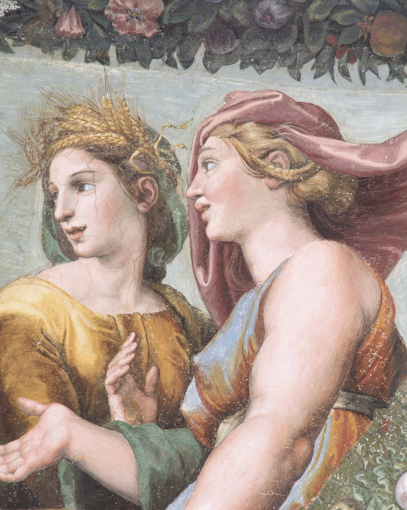 Detail of Detail Showing Ceres and Juno in Venus with Ceres and Juno from the Loggia of Cupid and Psyche by Raphael and His Workshop