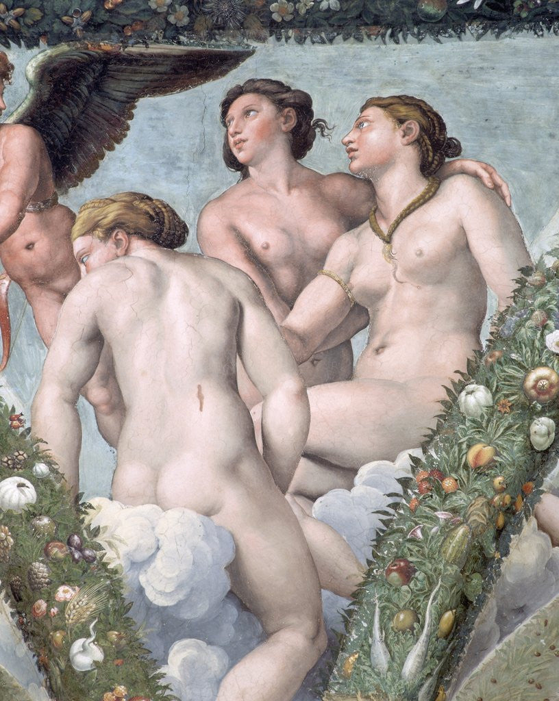Detail of Detail of the Three Graces from the Loggia of Cupid and Psyche by Raphael and His Workshop