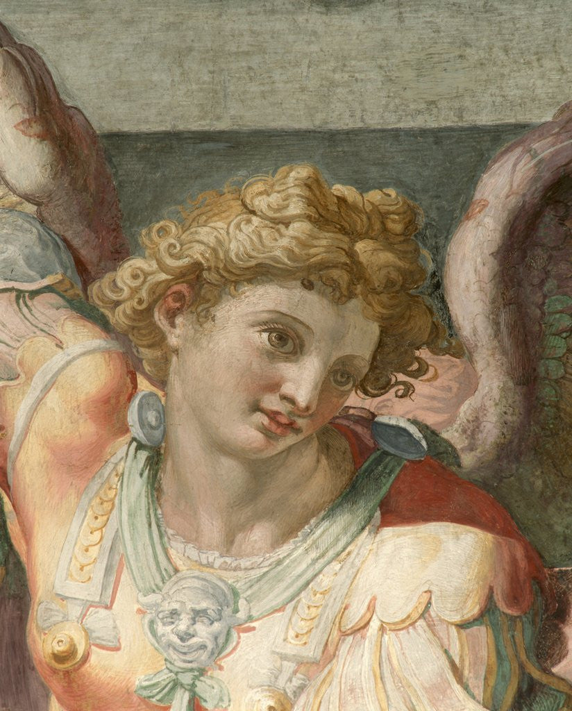 Detail of Detail of Figure from a Fresco Painting Depicting the Archangel Michael by School of Raphael