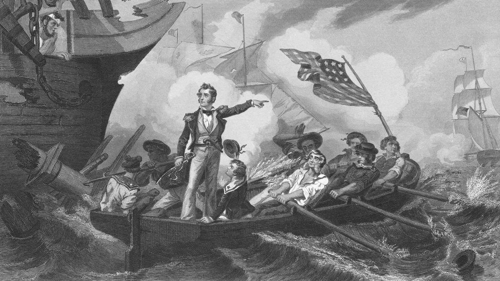 Detail of Oliver H. Perry Commanding Forces by Anonymous