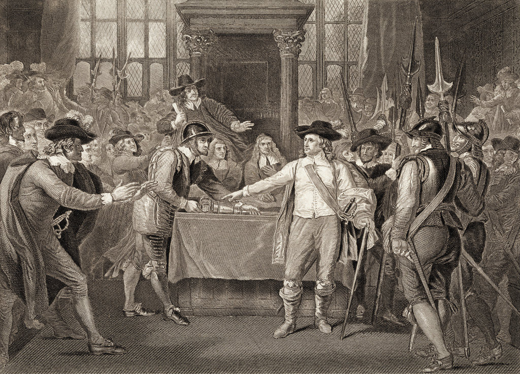 Detail of Oliver Cromwell Gesturing by Anonymous