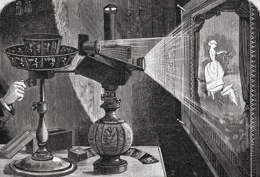 Detail of Detail of an Illustration Depicting the Praxinoscope Used by Emile Reynaud in the Theatre Optique by Anonymous