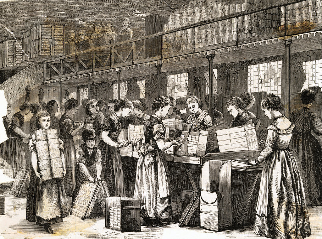 Detail of Women and Children Making Matches by Anonymous