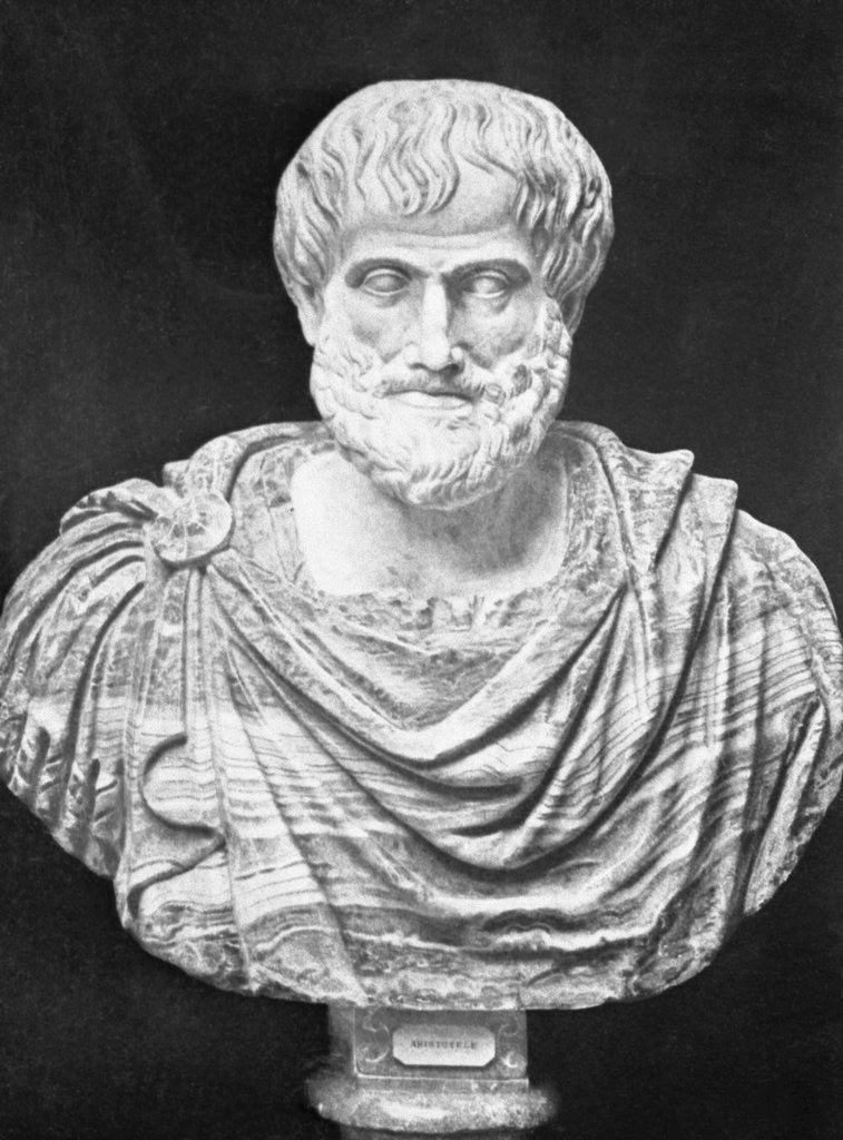 Detail of Statue of Aristotle by Corbis