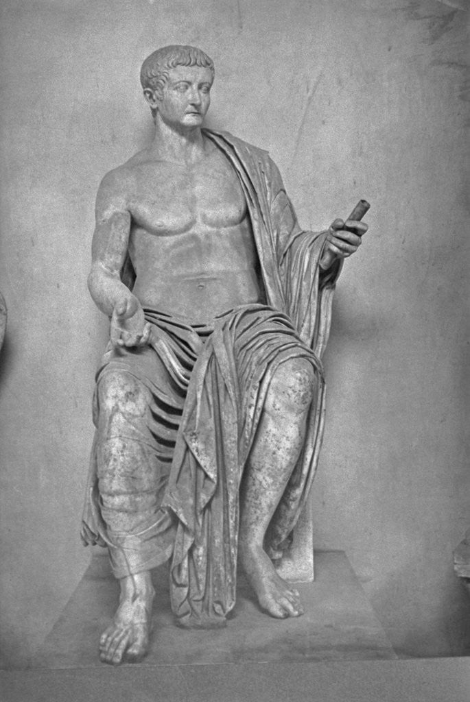 Detail of Tiberius Wearing Overlapping Robe by Anonymous