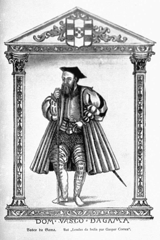 Detail of Portugese Explorer Vasco De Gama by Corbis