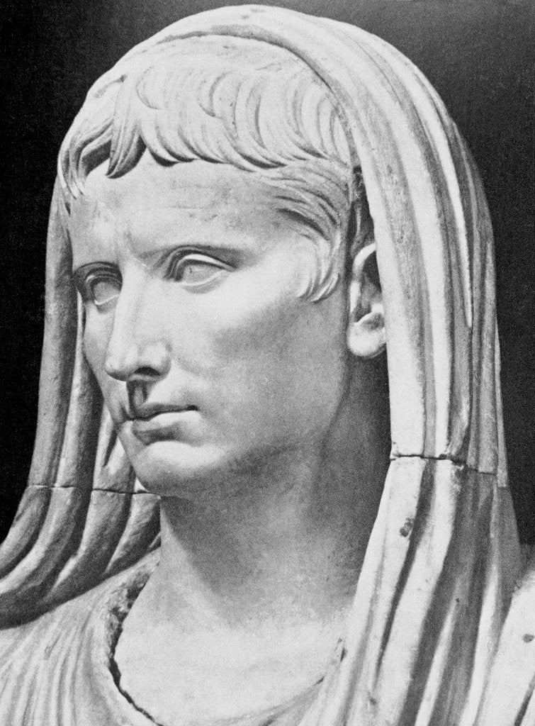 Detail of Detail of Emperor Augustus Ancient Roman Statue by Anonymous