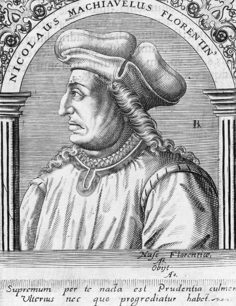 Detail of Profile Of Niccolo Machiavelli by Anonymous