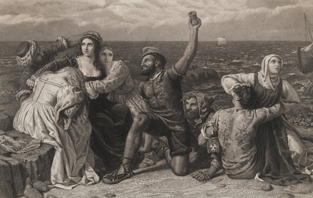 Detail of Pirates Playing Dice for Prisoners by Anonymous