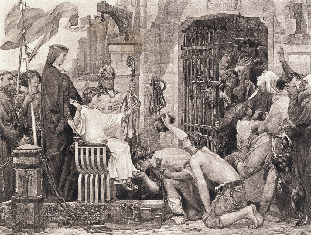 Detail of Louis IX Freeing Prisoners by Corbis
