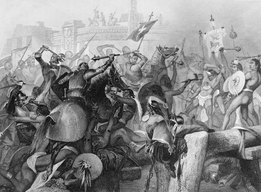 Detail of Capture of the City of Mexico by Cortez