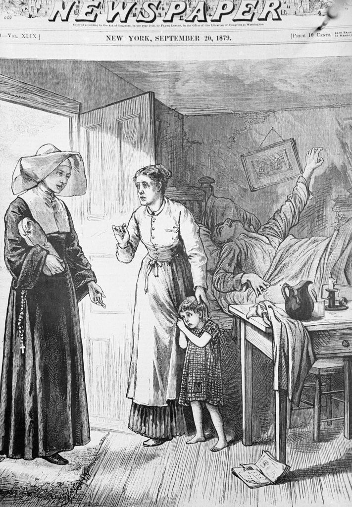 Detail of Sisters of Charity with Sick Victims by Anonymous