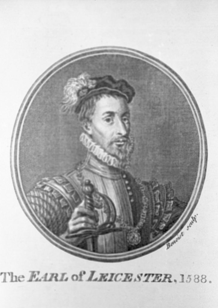 Detail of Portrait of Englishman Robert Dudley Leicester by Anonymous
