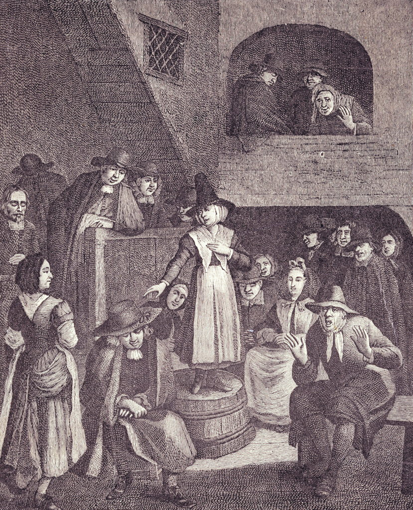 Quakers' Meeting in Seventeenth Century by Corbis