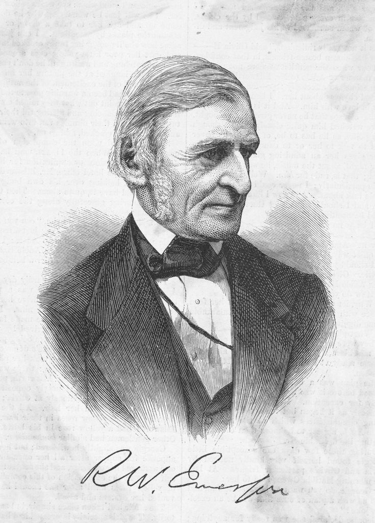 Detail of Portrait of Ralph Waldo Emerson by Anonymous