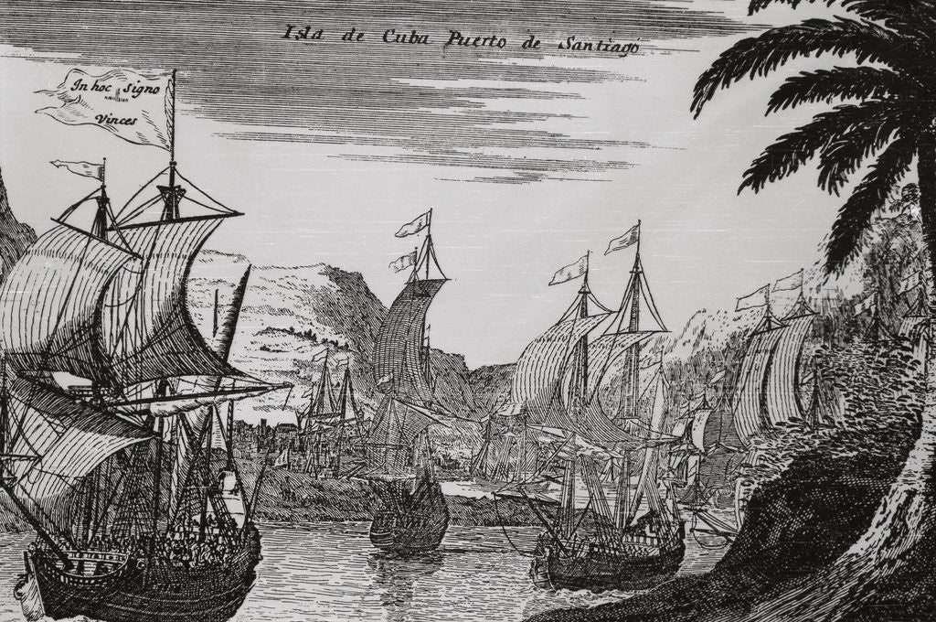 Detail of Cortez Fleet Heading for Mexico by Anonymous