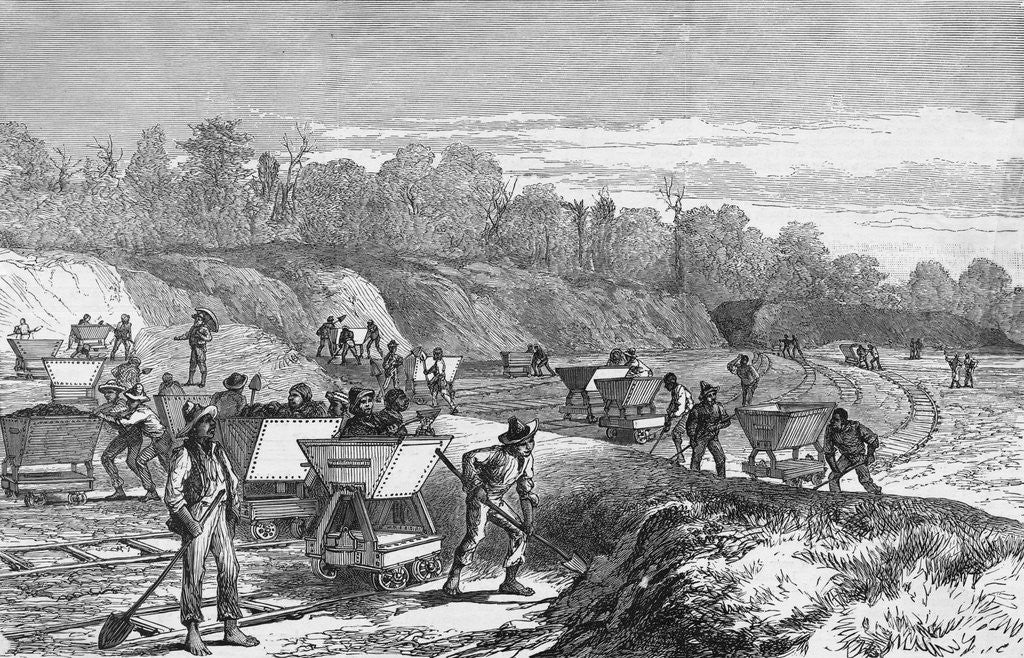 Detail of Early Construction Contributing to Panama Canal by Anonymous