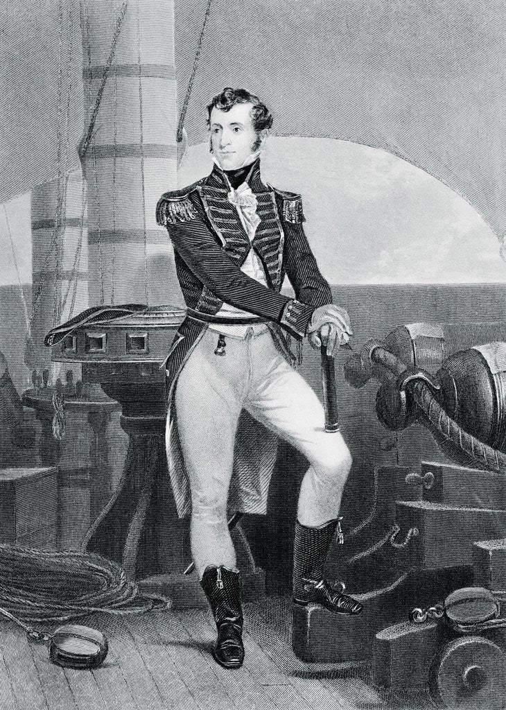 Detail of Portrait of Stephan Decatur by Anonymous