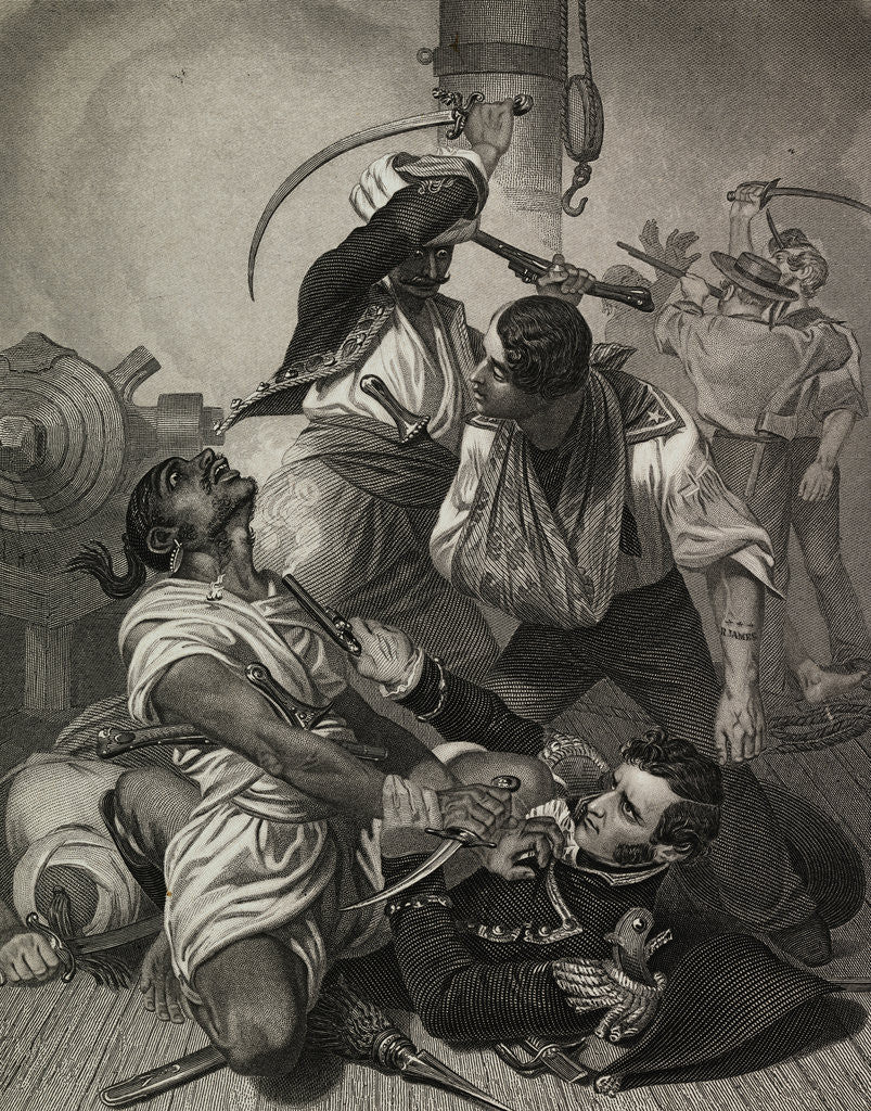 Detail of Stephen Decatur Fighting Algerine by Anonymous