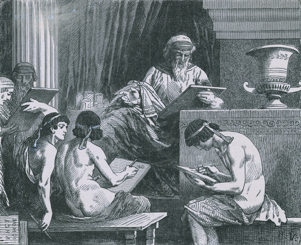Detail of Solon Dictating His Laws by Corbis