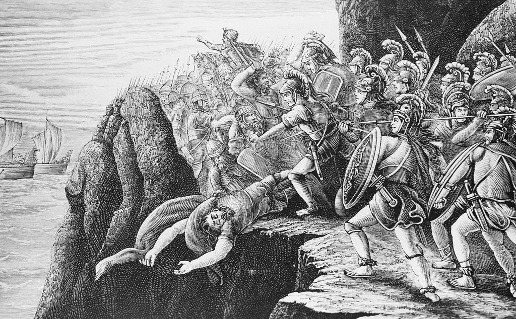 Detail of Men Preparing for Battle Scene by Anonymous