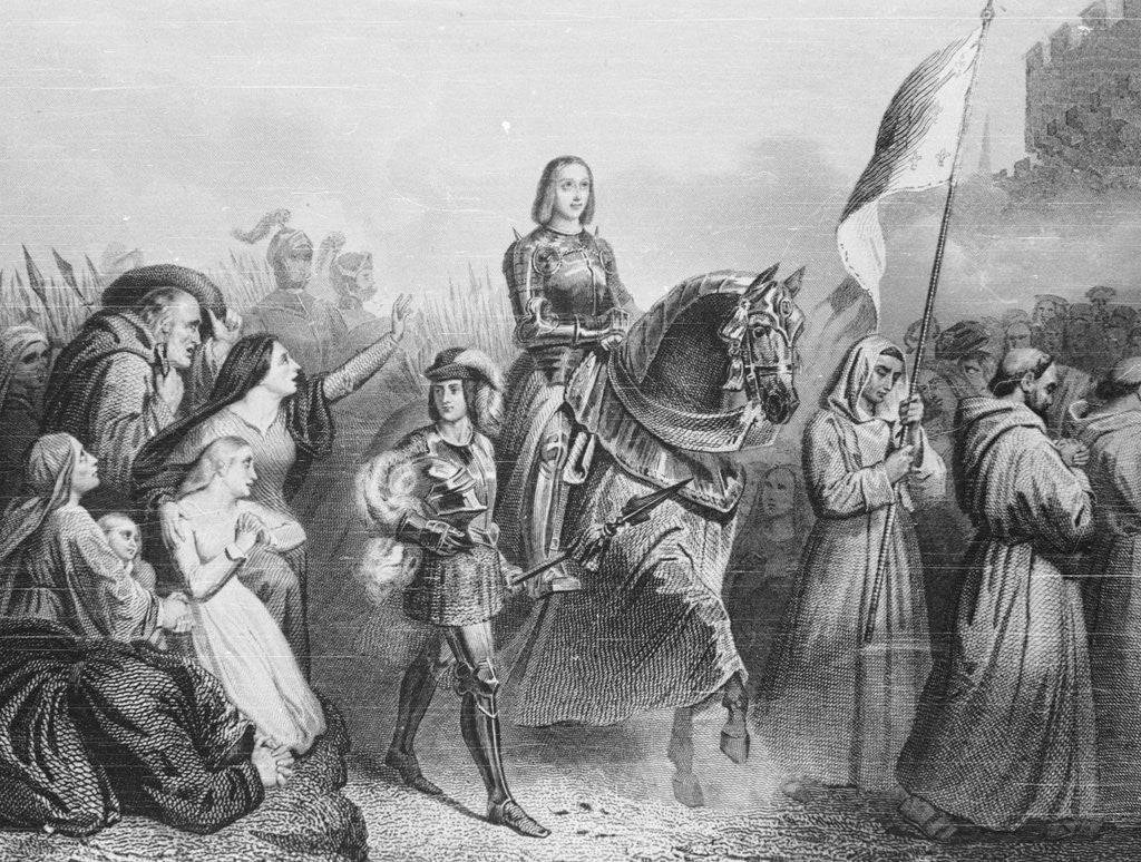 Detail of Sketching of Joan of Ark by Anonymous