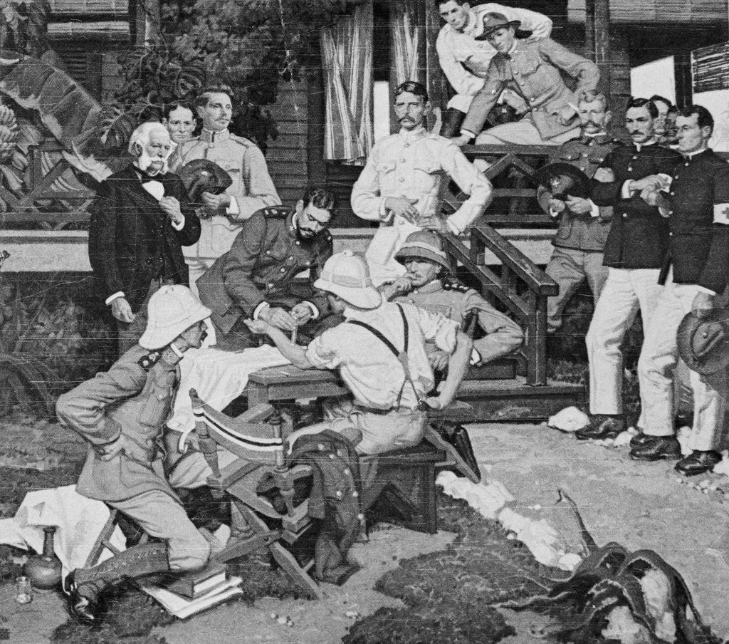 Detail of Illus. Of Men Getting Inoculations by Anonymous