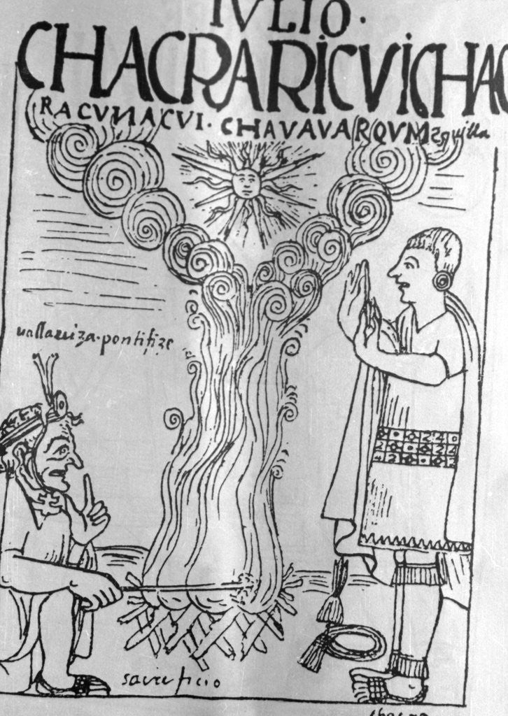 Detail of Depiction of Incans Performing Sacrifice by Anonymous