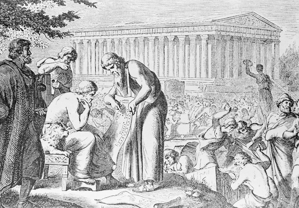 Detail of Pericles Supervising Building Activities in Athens by Anonymous