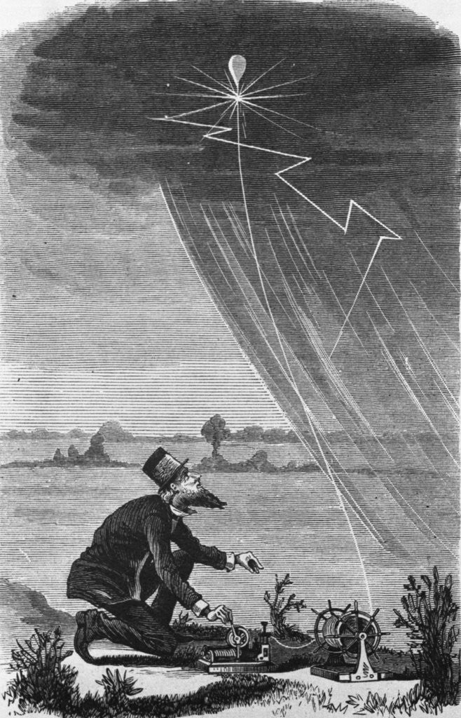 Detail of Precipitating Rain by Electricity by Anonymous