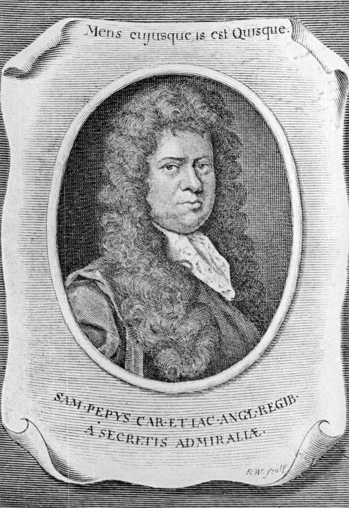 Detail of Portrait of Samuel Pepys, The Famous Diarist by Anonymous