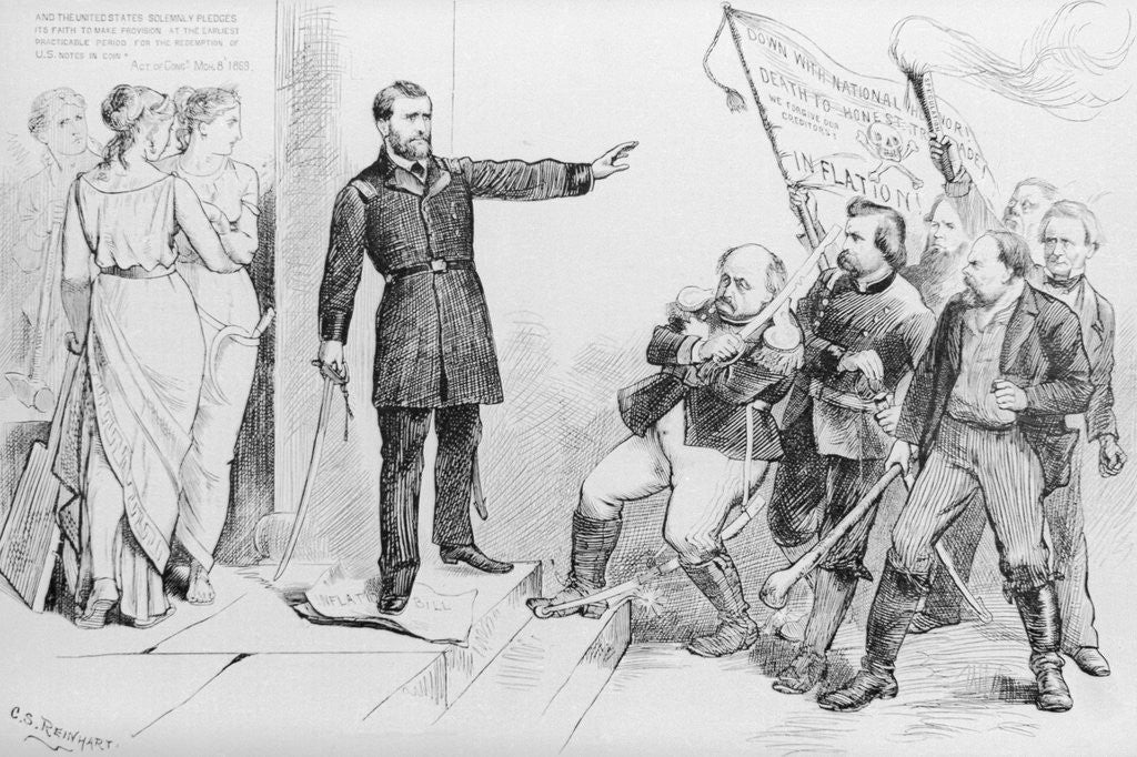 Detail of Ulysses Grant Vetoing Congress Bill by Anonymous