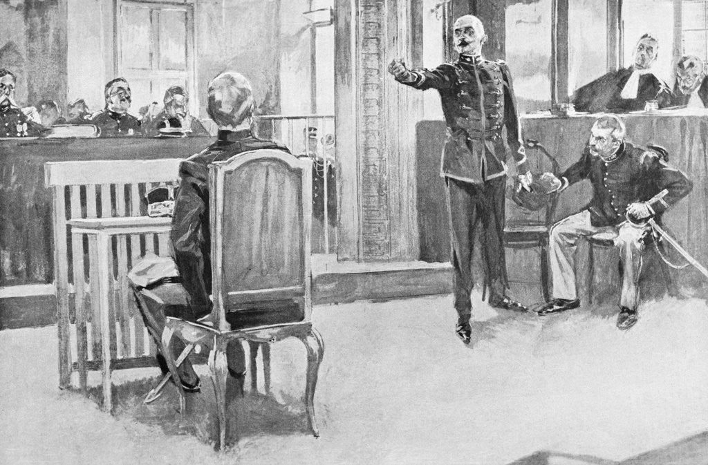 Detail of Trial of Dreyfus by Anonymous