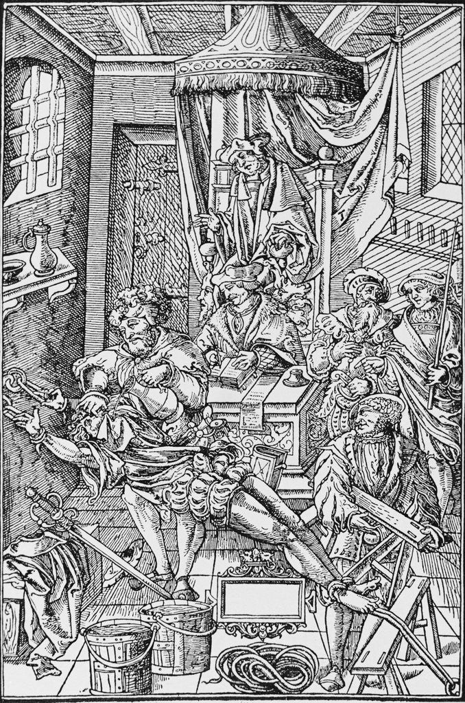 Detail of Medieval Law Court by Anonymous