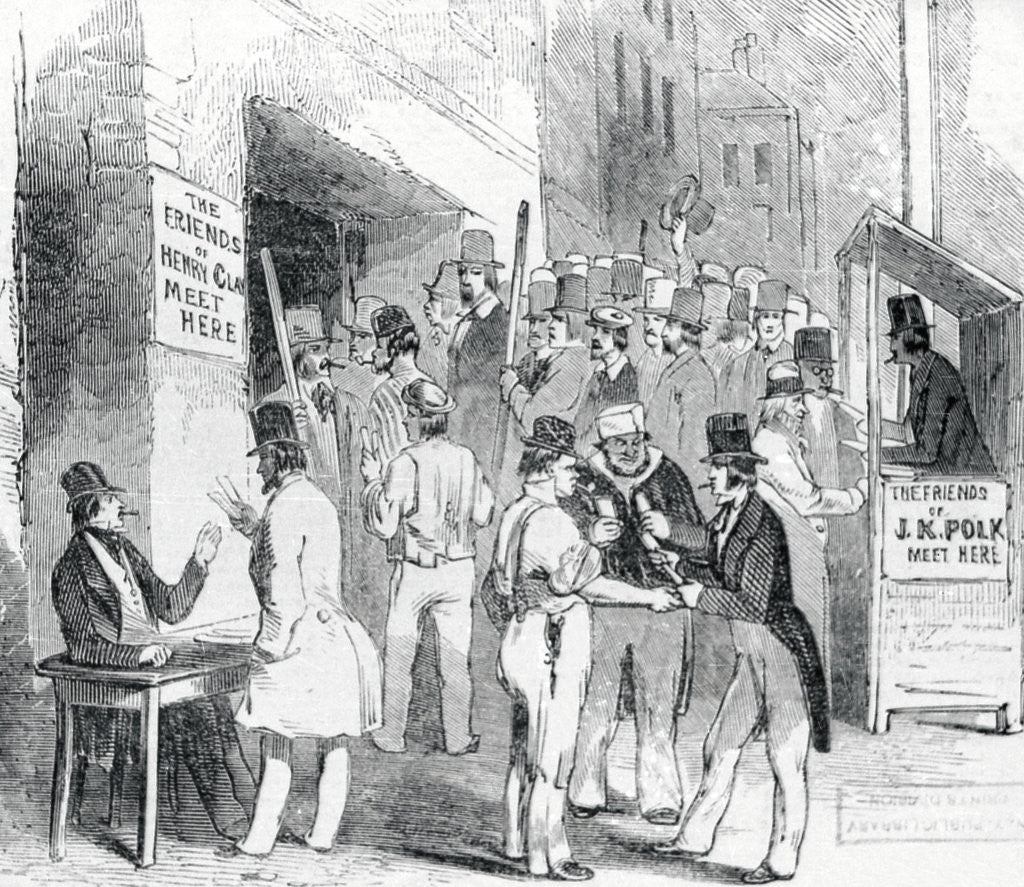 Detail of Voting Scene During Early Presidential Event by Anonymous